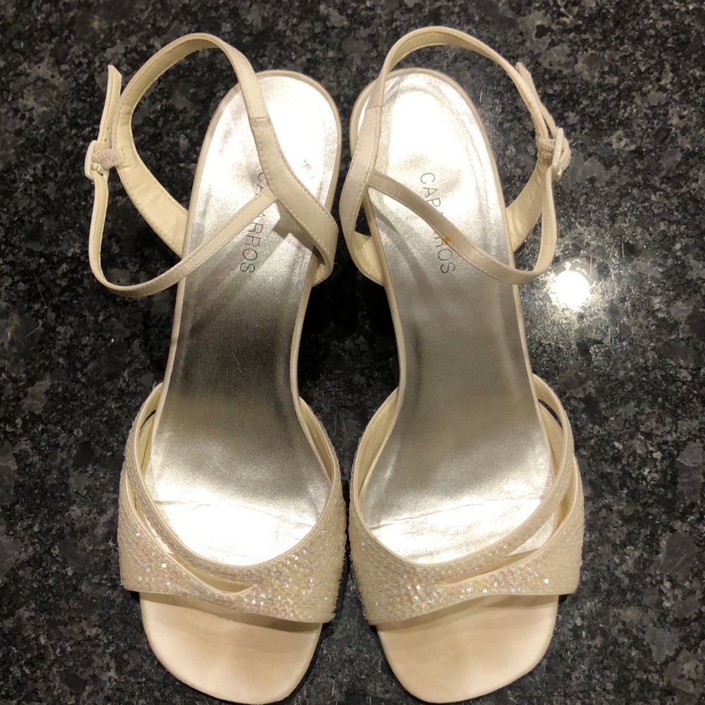 Ivory heels with sparkle